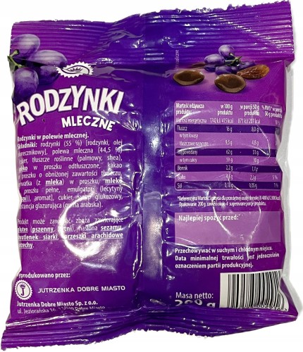 Jutrzenka Dobre Miasto Rodzynki w Czekoladzie Mlecznej 200 g
