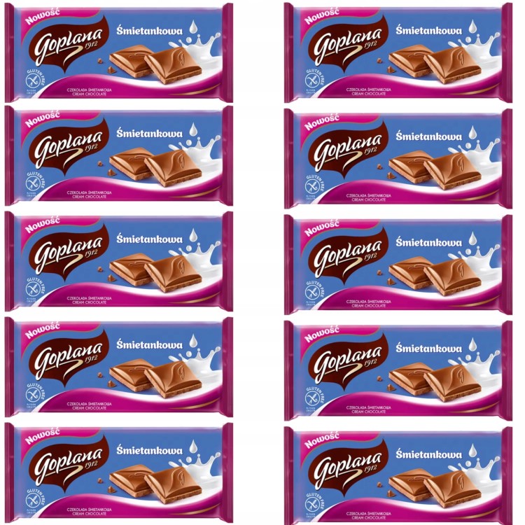 Goplana Czekolada Śmietankowa 90 G 10 SZTUK