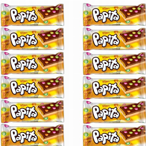 Baton Solen Papita Karmelowy Z Drażetkami 33 G 12 SZTUK